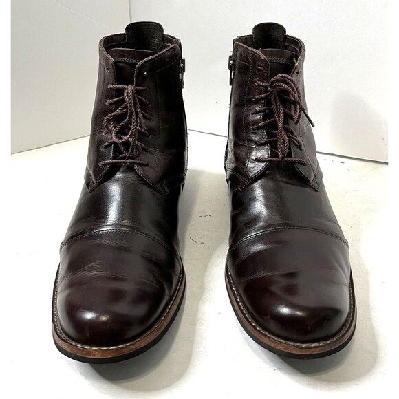 Timberland Earthkeepers Brown Leather Side Zip Lace Up Boots Men’s Size 12M LOOK - Picture 5 of 12